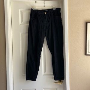 J Brand High Rose Crop Black Jeans